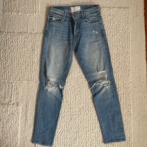 MOTHER Faded Blue Slim leg